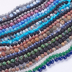Природные и синтетические шарики Gemstone нити, разнообразные, разноцветные, 5.5~12x4.5~10 мм, отверстие : 1 мм, около 20~38 шт / нитка, 13 дюйм ~ 15 дюйма