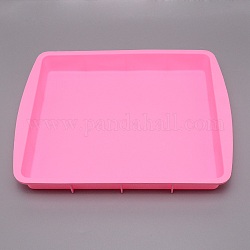 Kuchenform aus silikon, Backformen mit Antihaftbeschichtung, Rechteck, neon rosa , 320x255x37 mm