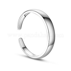 925 кольцо-манжета из стерлингового серебра Shegrace с родиевым покрытием, открытые кольца, платина, 18 мм