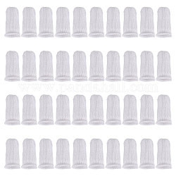 Gorgecraft 40Pcs Cotton Yarn Finger Sleeves, Finger Protector, White, 68~72x33~34x4mm