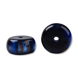Perles en résine, pierre d'imitation, Plat rond / disque, bleuet, 16.5~17x8.5~9mm, Trou: 2~2.3mm