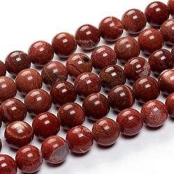 Chapelets de perles en jaspe arc-en-ciel rouge, ronde, 8mm, Trou: 0.8mm, Environ 49~50 pcs/chapelet, 15.94 pouce (40.5 cm)
