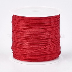 Нейлоновая нить, шнур шарика ювелирных изделий шнура нейлона для изготовленного на заказ сплетенного делать ювелирных изделий, красные, 0.8 мм, около 49.21 ярда (45 м) / рулон