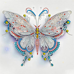 Набор для алмазной живописи бабочки своими руками, включая сумку со стразами из смолы, алмазная липкая ручка, поднос тарелка и клей глина, красочный, 300x300 мм