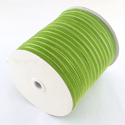 Односторонняя бархатная лента толщиной 1/4 дюйм, желто-зеленый, 1/4 дюйм (6.5 мм), о 200yards / рулон (182.88 м / рулон)
