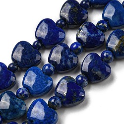 Chapelets de perles en lapis-lazuli naturel, pomme, 9x10.5x5mm, Trou: 1mm, Environ 35 pcs/chapelet, 15.47''~15.67'' (39.3~39.8 cm)