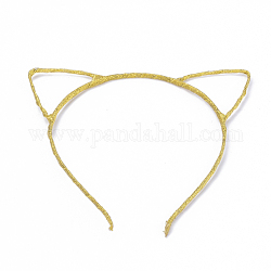Accesorios para el cabello hierro gatito diadema, forma de orejas de gato, oro, 117 mm, 4 mm