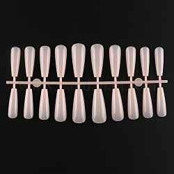 Einfarbiger Kunststoff nahtloser Zeh falscher Nagel, üben Maniküre Nagelkunstwerkzeug, Navajo weiß, 26~32x6~13 mm, 20 Stück / Set.