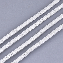Cordones de cuero de PU, blanco cremoso, 3mm, alrededor de 109.36 yarda (100 m) / paquete