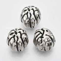Ccb Kunststoff-Perlen, Flachrund, Antik Silber Farbe, 21.5x20.5x18.5 mm, Bohrung: 1.8 mm, ca. 101 Stk. / 500 g