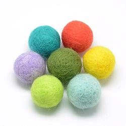 Artesanía de muñecas de diy-bolas de fieltro de lana, decoración artesanal, color mezclado, 20mm