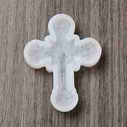 宗教十字架 & ドラゴンディスプレイ装飾シリコンモールド  レジン型  UVレジン用  エポキシ樹脂工芸品作り  ホワイト  65x51x10.5mm