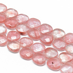 Cherry Quartz Glass Beads Strands, Top Drilled Beads, Faceted, Teardrop, 13x13x5~6mm, Hole: 1mm, about 27pcs/strand, 7.8 inch