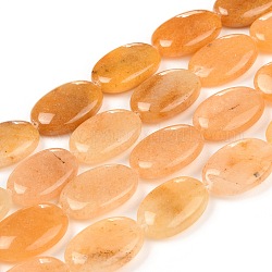 Natural Yellow Aventurine Beads Strands, Oval, 25x18x8mm, Hole: 1.5mm, about 16pcs/strand, 15.75 inch(40cm)