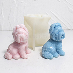 Moules en silicone pour bougies de chien, pour la fabrication de bougies parfumées, blanc, 6.5x5x7.5 cm