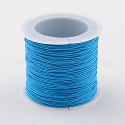 Nylonfaden Kabel, DIY Material für Schmuck machen, Deep-Sky-blau, 0.8 mm, ca. 38.27 Yard (35m)/Rolle