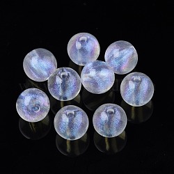Perles en acrylique transparente, poudre de paillettes, ronde, clair, 11.5x11mm, Trou: 2mm, environ 520 pcs/500 g