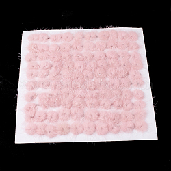 Décoration de boule de fourrure de vison faux, boule de pom pom, pour bricolage, rose, 2~2.5 cm, environ 100 pcs / carte