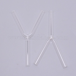 Glass Conduit, Laboratory Equipment Accessories, Y-shaped, Clear, 93.5x55x7mm, Hole: 5mm