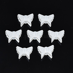 Perle di perle imitazione plastica abs, farfalla, bianco crema, 8x10x3mm, Foro: 1.5 mm, circa 148pcs/20g