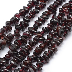 Natural Garnet Beads Strands, Chip, 5~7mm, Hole: 0.8mm, about 32inch