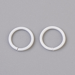Anillos de salto de hierro, anillos del salto abiertos, blanco, 18 calibre, 10x1mm, diámetro interior: 8 mm