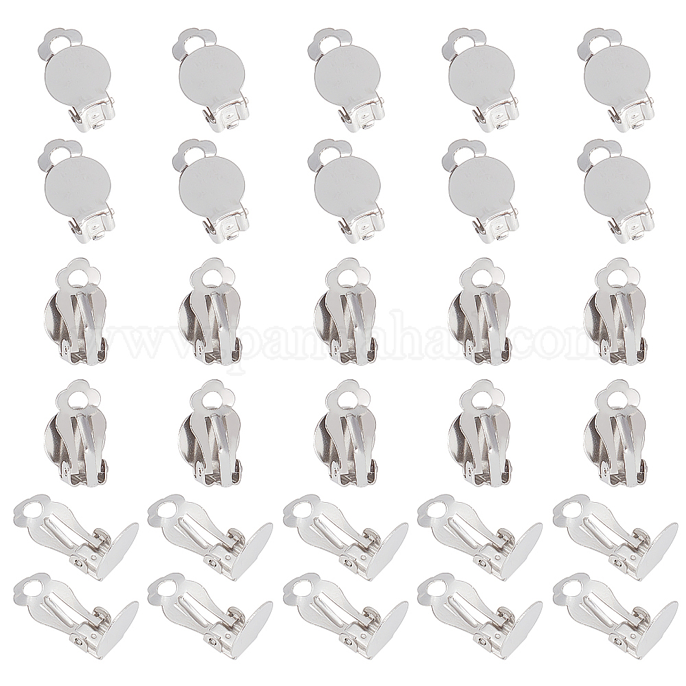 Wholesale UNICRAFTALE About 100pcs 316 Stainless Steel Clipon Earring