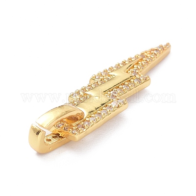 Pendentifs en laiton zircon cubique transparent&nbsp;ZIRC-P085-26G-1