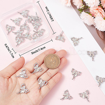 Wholesale SUNNYCLUE 1 Box 30Pcs Butterfly Charms Micro Pave Rhinestone ...