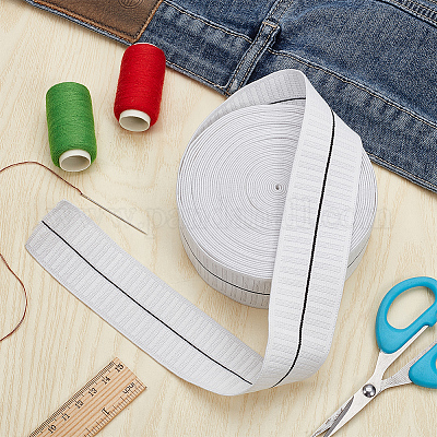 10 ярд плоский эластичный шнур из полиэстера&nbsp;SRIB-BC0001-35A-1