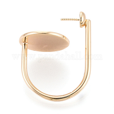 Плоские круглые латунные манжетные кольца KK-T076-67G-1