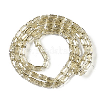 Chapelets de perles en verre électroplaqué&nbsp;GLAA-Q101-02A-PL06-1