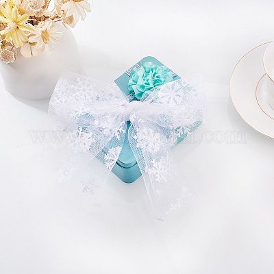 Wholesale Snowflake Deco Mesh Ribbons 