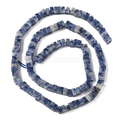 Натуральное синее пятно нитки из бисера яшмы&nbsp;G-A280-C06-01-1