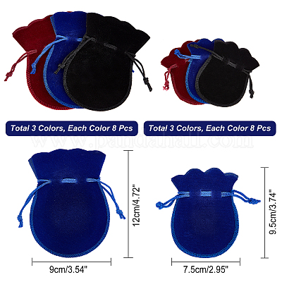 10 Pcs Velvet Bags, 9.5x7.5cm Velvet Fabric Pouches Jewelry Pouches Bags  With Iron Snap Button For Candy Gift And Bracelet Necklace Jewelery  Packaging