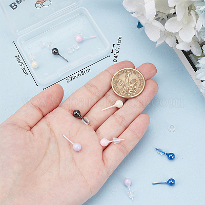 5 пара 5-х цветных гипоаллергенных биокерамических сережек-гвоздиков из циркониевой керамики для чувствительных ушей&nbsp;EJEW-BBC0001-42B-1