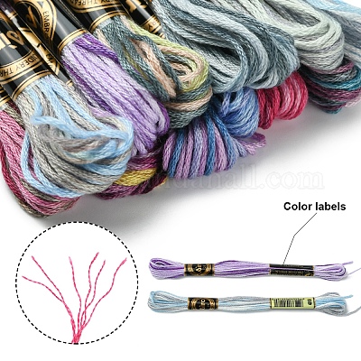 6-слойная полиэфирная нить для вышивания&nbsp;OCOR-FZ0001-01H-1