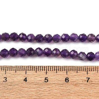 Природный аметист нитей бисера&nbsp;G-C226-B06-4mm-01-1