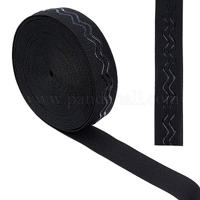 Wholesale GORGECRAFT 10Ydsx 1.2 Inch Black Non-Slip Silicone Elastic  Gripper Band Wave Tape Webbing Stretchy Strap Spool Wavy Band Roll Ribbon  Flat Waistband for Clothing Garment Shorts Project 