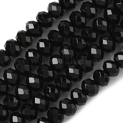 Натуральные бусины черного оникса&nbsp;G-D344-A19-02-1