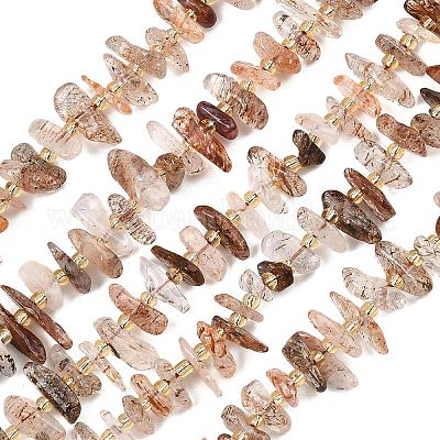 Нити бусин из рутилированного кварца из натурального черного золота&nbsp;G-F821-D01-01-1