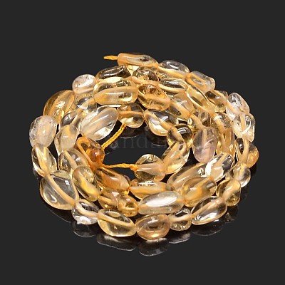 Природный цитрин самородки бисер пряди G-J335-27-1