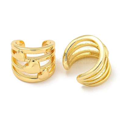 Серьги-манжеты из латуни EJEW-C104-147G-1