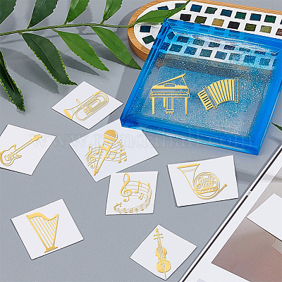 Wholesale OLYCRAFT 9pcs 1.6x1.6 Inch Musical Instruments Pattern Stickers  Music Sticker Self Adhesive Gold Stickers Metal Gold Stickers for  Scrapbooks DIY Resin Crafts Phone & Water Bottle Decoration 