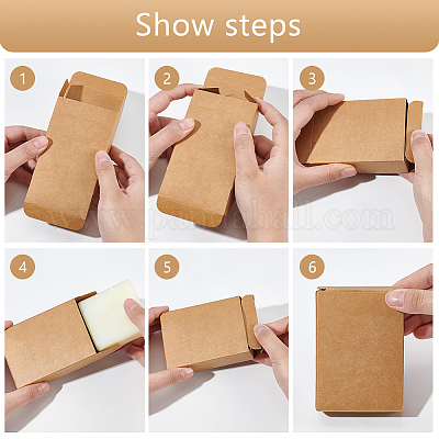 Boîtes d'expédition en papier kraft&nbsp;CON-WH0093-09-1