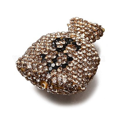 Handgemachte Fimo-Perlen Strass&nbsp;CLAY-Z006-04B-1