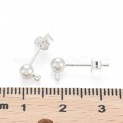 Посеребренные латунные серьги&nbsp;X-EC593-S-1