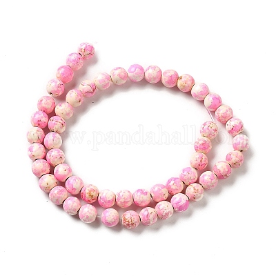 Нити из синтетических бирюзовых бусин G-E594-24J-1