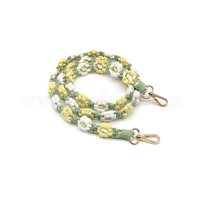 Asas de bolsa tejidas de poliéster y cuerda de algodón con