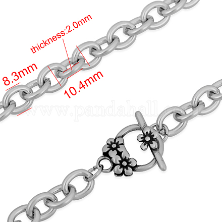 316 Stainless Steel Cable Chain Necklaces NJEW-M177-03-1